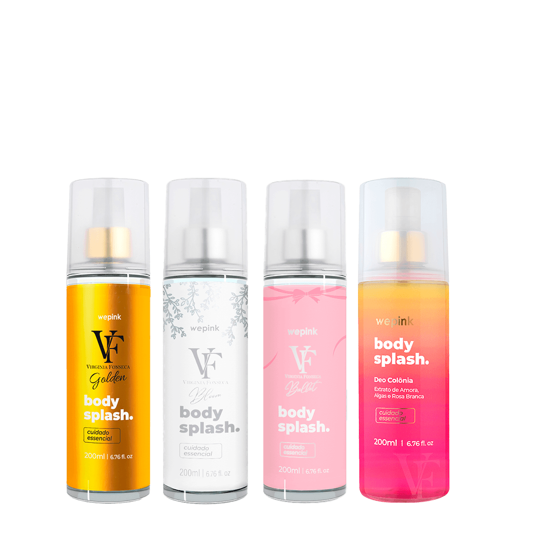 Kit 4 Body Splash Linha VF + Bloom + Golden + Ballet - Wepink