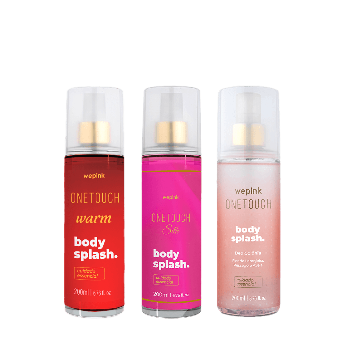 Kit 3 Body Splash Linha One Touch + Silk + Warm - Wepink