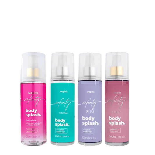 Kit 4 Body Splash Linha Infinity + Cosmik + Crystal + Plim - Wepink
