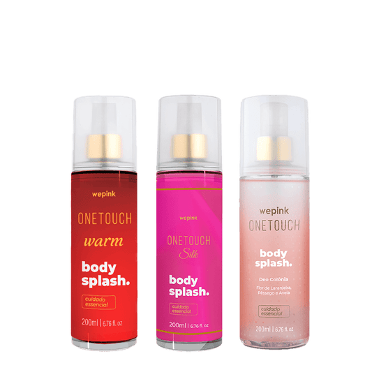 Kit 3 Body Splash Linha One Touch + Silk + Warm - Wepink